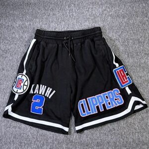 Pro Standard LA Clippers Kawhi Leonard #2 Basketball Shorts Mens Sz L Black NBA